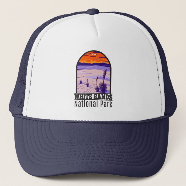 Gorra De Camionero Parque nacional de las Arenas Blancas Nuevo México (Anverso)