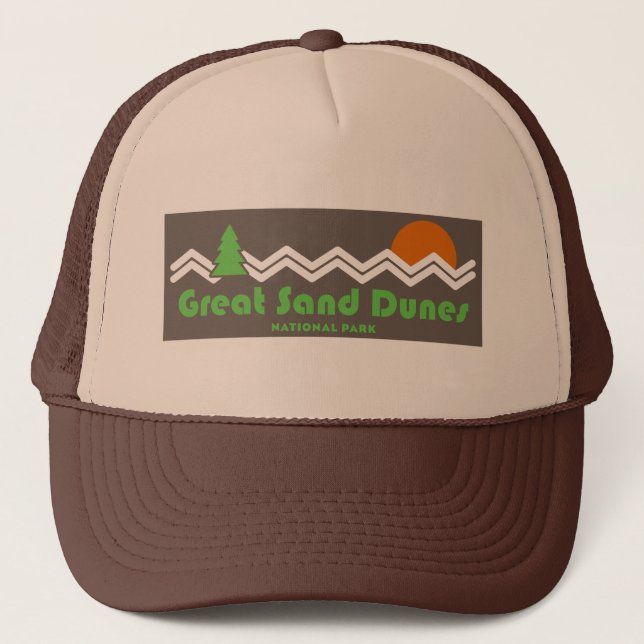 Gorra De Camionero Parque nacional de las grandes dunas de arena Retr (Anverso)