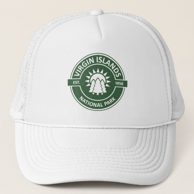 Gorra De Camionero Parque nacional de las Islas Vírgenes Árboles sola (Anverso)