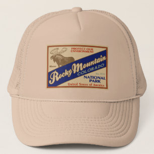Gorra De Camionero Parque Nacional de las Montañas Rocosas (alces)