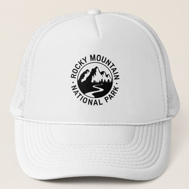 Gorra De Camionero Parque nacional de las Montañas Rocosas Emblem (Anverso)