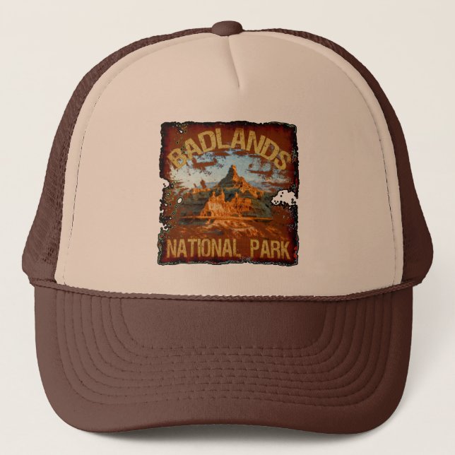 Gorra De Camionero Parque nacional de los Badlands (Anverso)