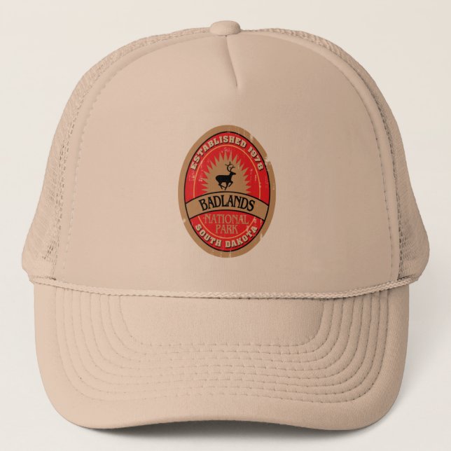 Gorra De Camionero Parque nacional de los Badlands (Anverso)
