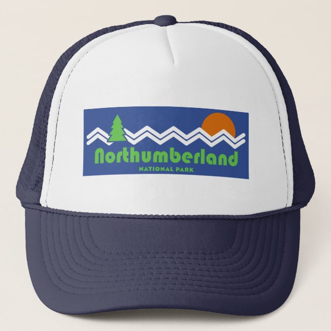 Gorra De Camionero Parque nacional de Northumberland Retro (Anverso)