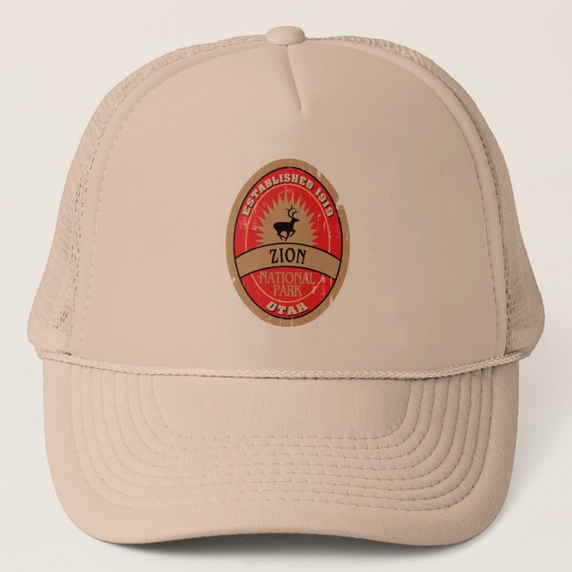 Gorra De Camionero Parque nacional de Zion (Anverso)
