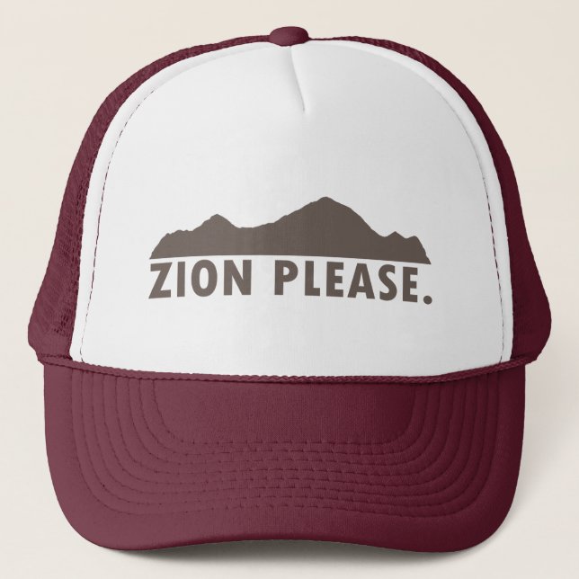 Gorra De Camionero Parque nacional de Zion, Utah, por favor (Anverso)