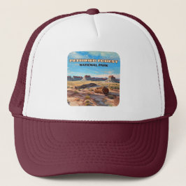 Gorra De Camionero Parque nacional del bosque petrolero, desierto de