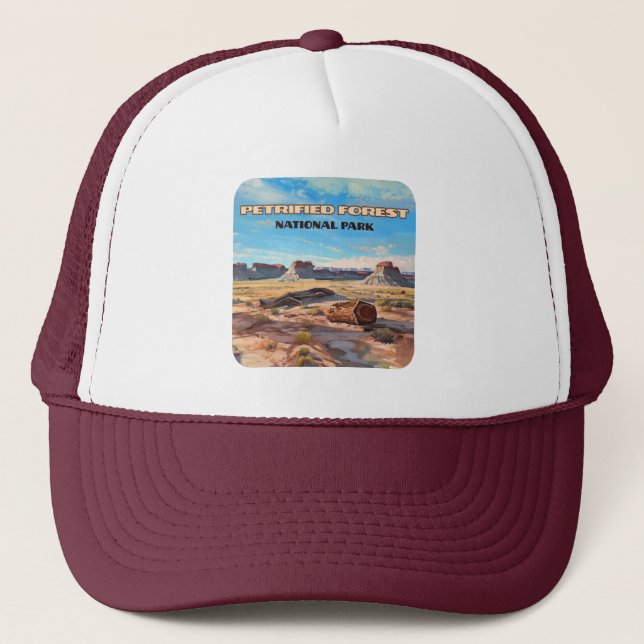 Gorra De Camionero Parque nacional del bosque petrolero, desierto de  (Anverso)