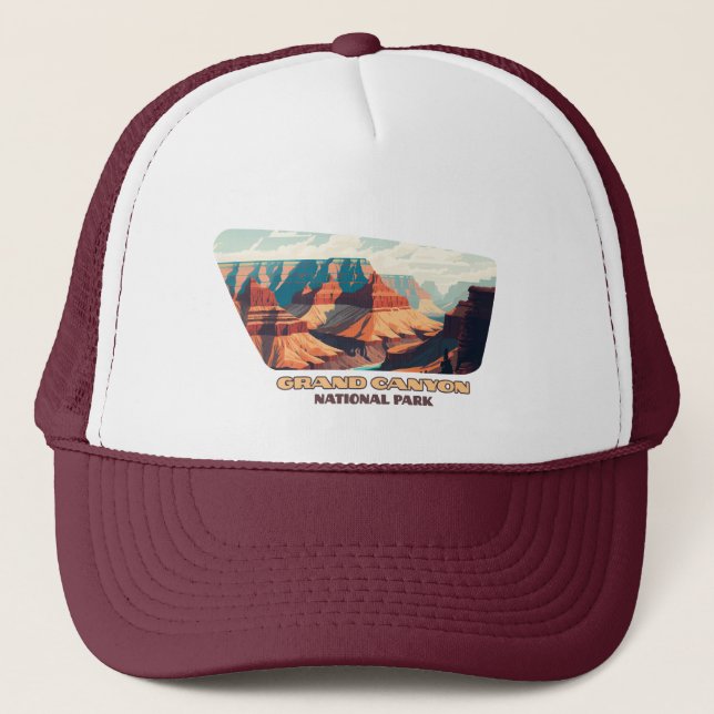 Gorra De Camionero Parque nacional del Gran Cañón, Arizona Retro (Anverso)