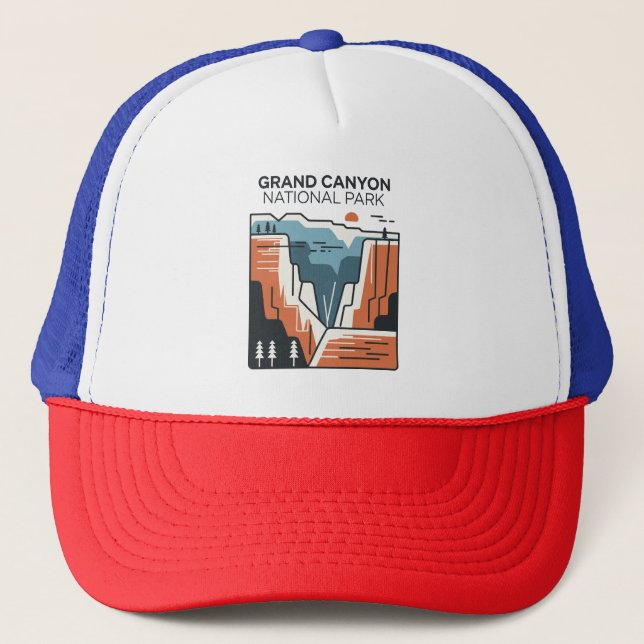 Gorra De Camionero Parque nacional del Gran Cañón Ilustracion abstrac (Anverso)