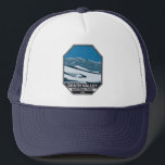 Gorra De Camionero Parque nacional del Valle de la Muerte<br><div class="desc">Diseño de arte vectorial del Valle de la Muerte. El parque es conocido por el cañón de Titus,  con una ciudad fantasma y rocas coloridas,  y las salinas de la cuenca Badwater,  el punto más bajo de Norteamérica.</div>