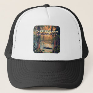 Gorra De Camionero Parque nacional Everglades Alligator Swamp Florida