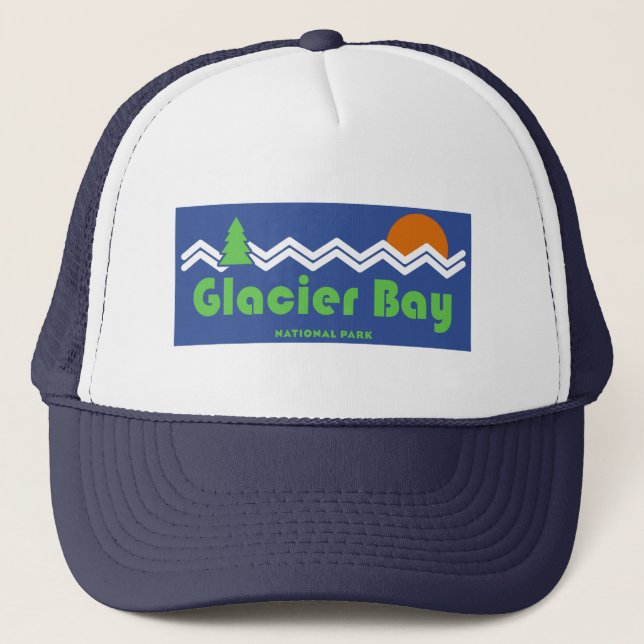 Gorra De Camionero Parque nacional Glaciar Bay Retro (Anverso)