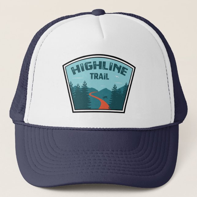 Gorra De Camionero Parque nacional Glaciar Highline Trail (Anverso)