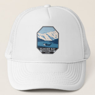 Gorra De Camionero Parque nacional Glacier Bay Alaska Orca Art Vintag