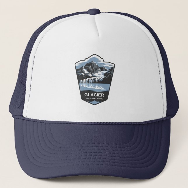 Gorra De Camionero Parque nacional Glacier Emblem (Anverso)