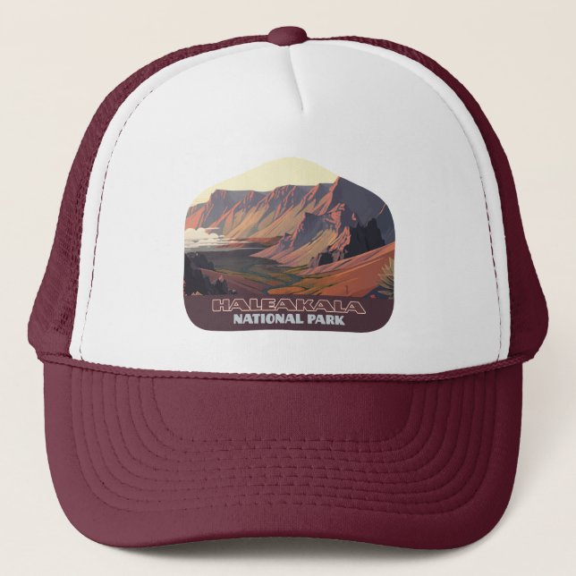 Gorra De Camionero Parque nacional Haleakala Cráter Volcán Maui (Anverso)