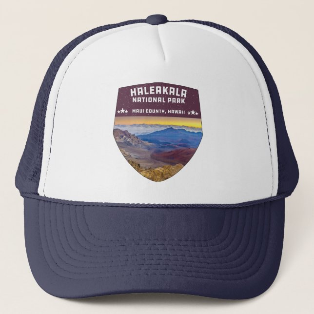 Gorra De Camionero Parque nacional Haleakala: Souvenir del Volcán Haw (Anverso)