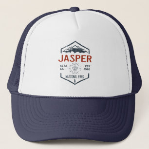 Gorra De Camionero Parque nacional Jasper Canadá Vintage con problema