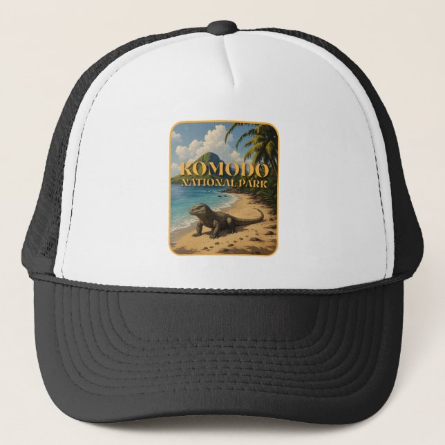 Gorra De Camionero Parque nacional Komodo Indonesia (Anverso)
