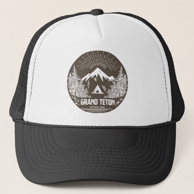 Gorra De Camionero Parque nacional magnífico de Teton (Anverso)