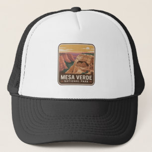 Gorra De Camionero Parque Nacional Mesa Verde Insignia Vintage