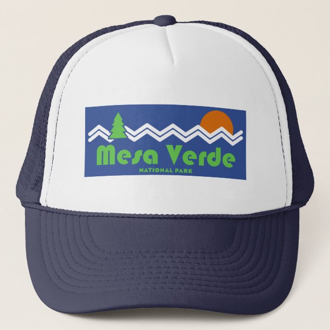 Gorra De Camionero Parque nacional Mesa Verde Retro (Anverso)