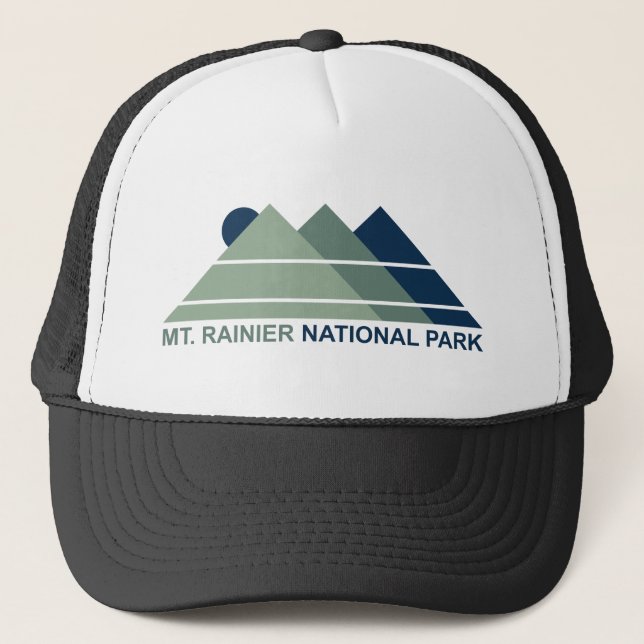 Gorra De Camionero Parque nacional Montaña de Rainier Sun (Anverso)