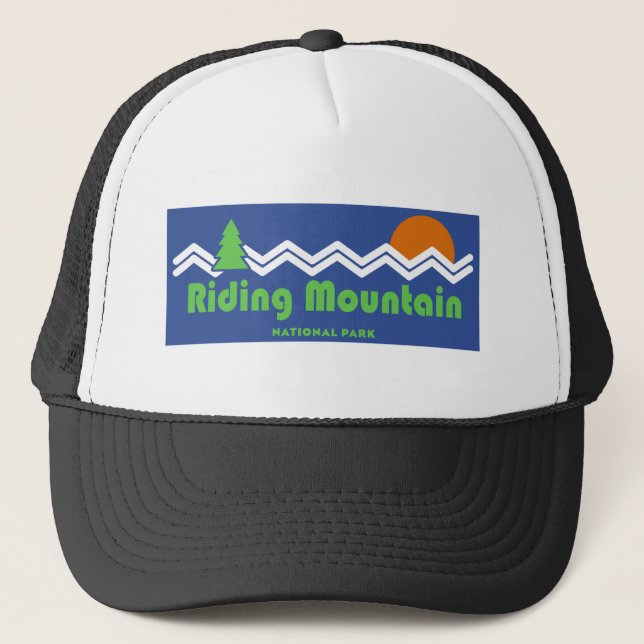 Gorra De Camionero Parque nacional Montaña Retro (Anverso)