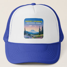Gorra De Camionero Parque nacional Monte Rainier Retro de Washington