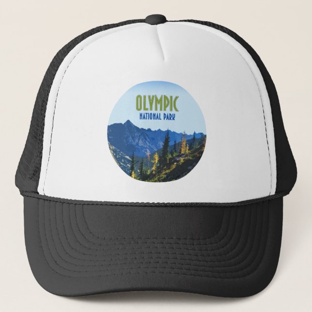 Gorra De Camionero Parque nacional olímpico de Washington (Anverso)