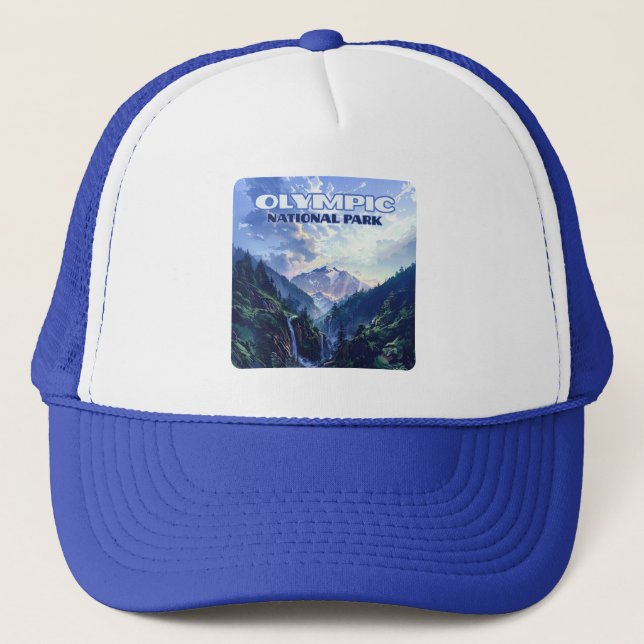 Gorra De Camionero Parque nacional olímpico Montañas Washington Vinta (Anverso)