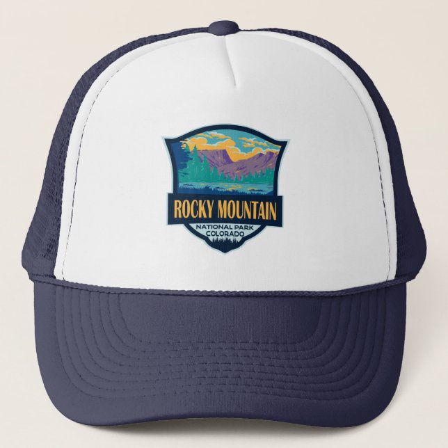 Gorra De Camionero Parque nacional Rocky Mountain Teton Range Travel (Anverso)