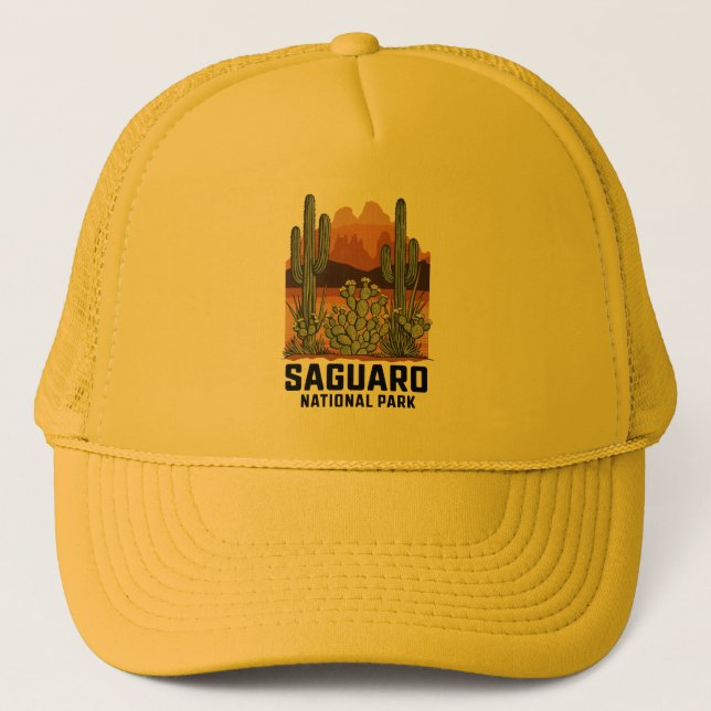 Gorra De Camionero Parque nacional Saguaro Cactus (Anverso)