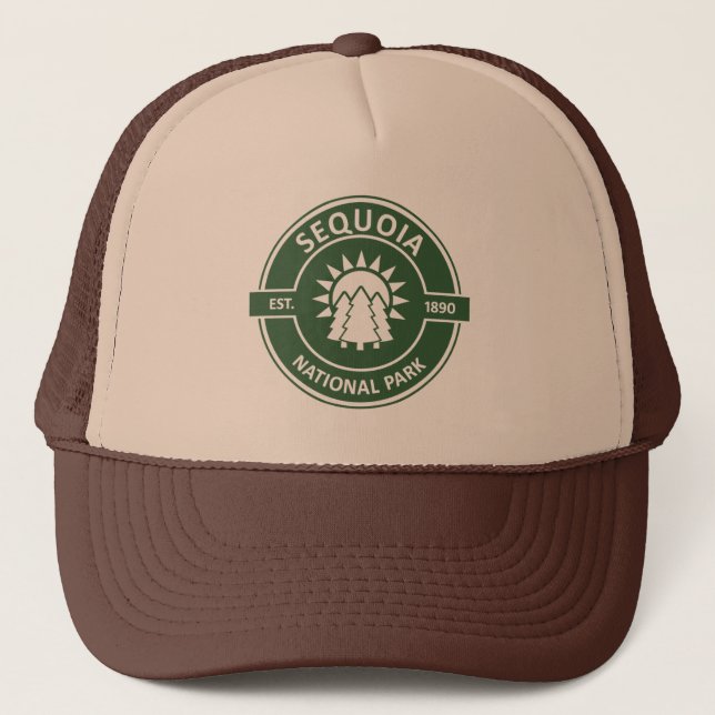 Gorra De Camionero Parque nacional Sequoia Árboles solares (Anverso)