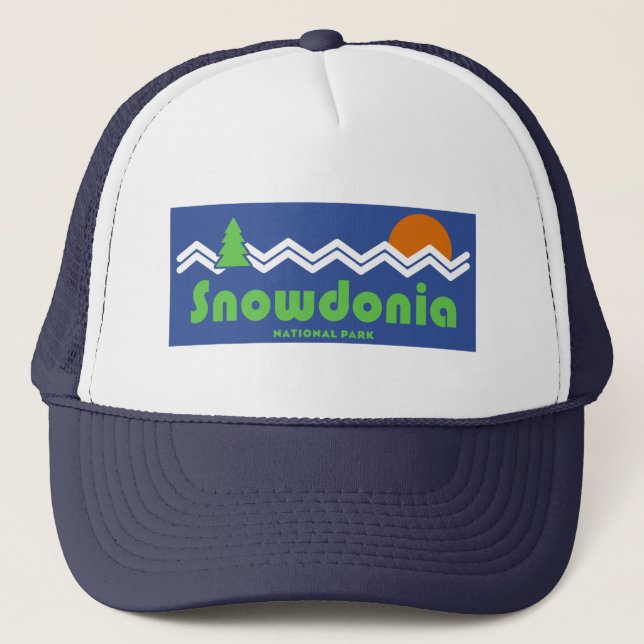 Gorra De Camionero Parque nacional Snowdonia Retro (Anverso)