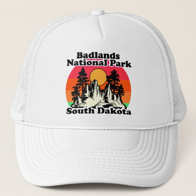 Gorra De Camionero Parque nacional Vintage Badlands (Anverso)