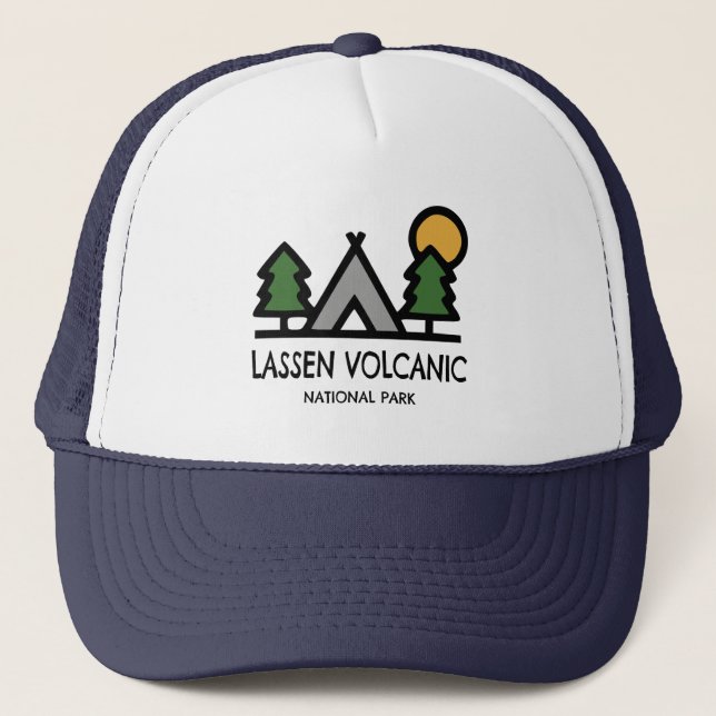 Gorra De Camionero Parque nacional volcánico de Lassen (Anverso)