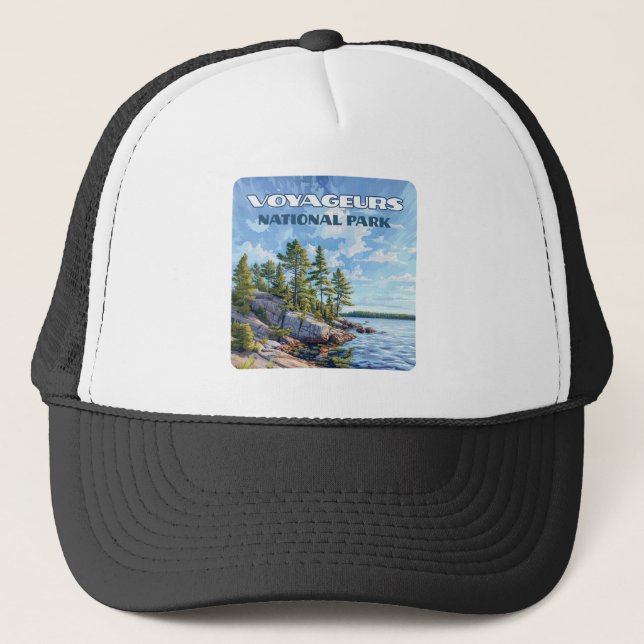 Gorra De Camionero Parque nacional Voyageurs Lago Lluvioso Minnesota (Anverso)
