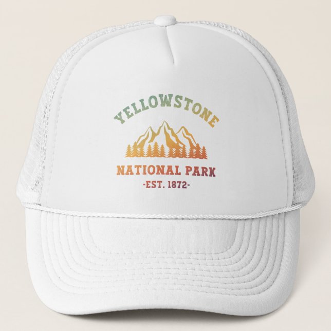 Gorra De Camionero Parque nacional Yellowstone Gradient Camping (Anverso)