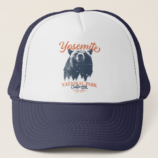 Gorra De Camionero Parque nacional Yosemite Grizzly Bear California (Anverso)