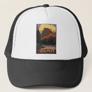 Gorra De Camionero Parque Nacional Yosemite - Media Cúpula - Vintage