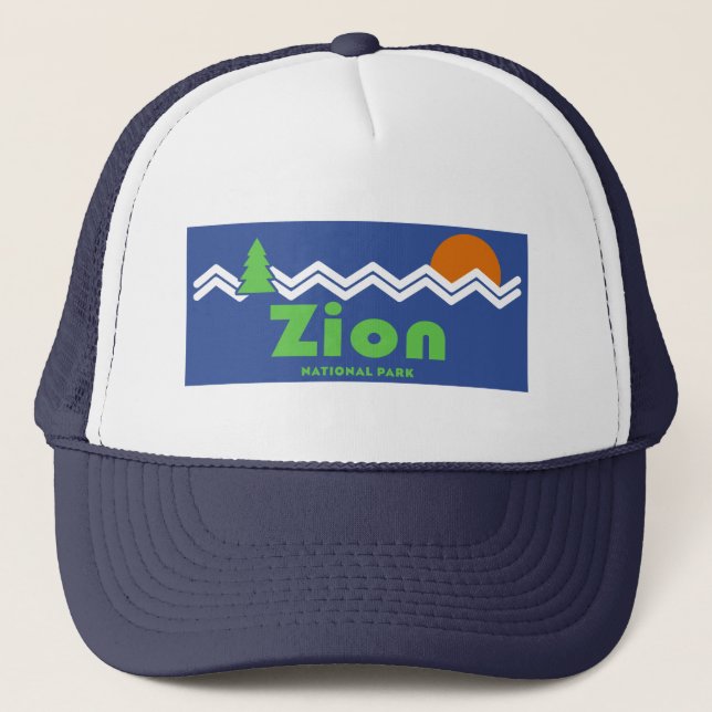 Gorra De Camionero Parque nacional Zion Retro (Anverso)