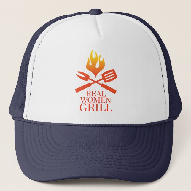 Gorra De Camionero Parrilla de las mujeres reales (Anverso)