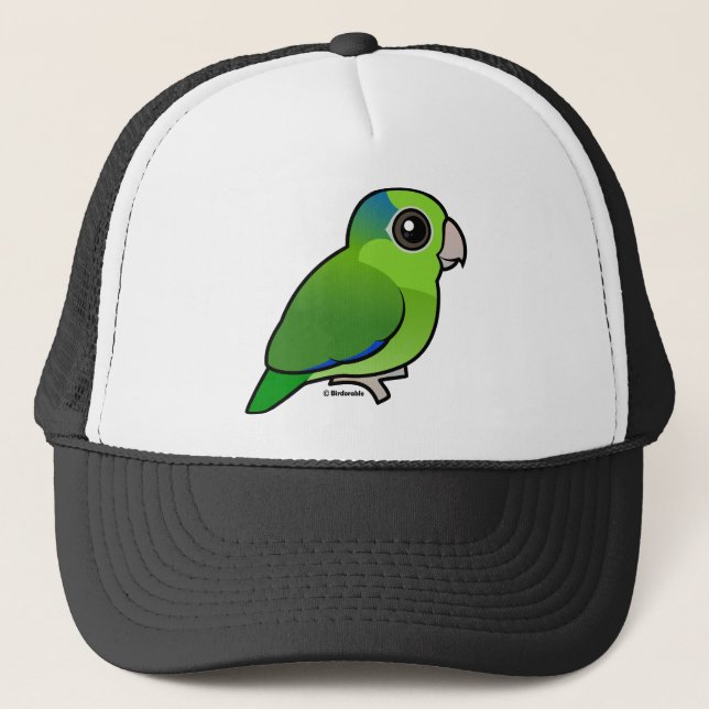 Gorra De Camionero Parrotlet pacífico verde (Anverso)