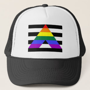 Gorra De Camionero Partidario recto de la bandera LGBT del aliado
