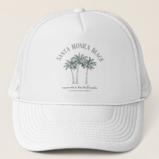 Gorra De Camionero Partido de soltería Colorable Palm Tree