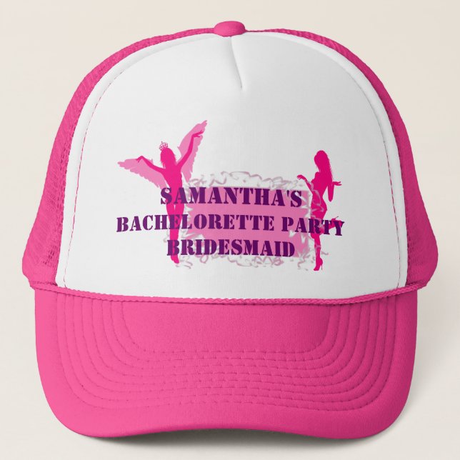 Gorra De Camionero Partido de soltería de briada rosa y media (Anverso)