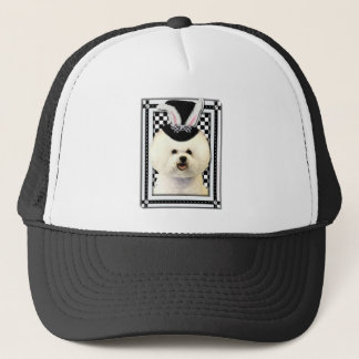 Gorra De Camionero Pascua - algún conejito le ama - Bichon Frise