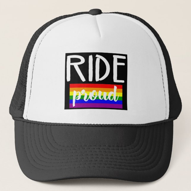 Gorra De Camionero Paseo en bicicleta orgulloso (Anverso)